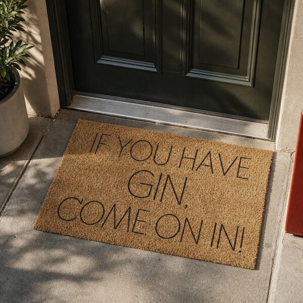 Wycieraczka z włókna kokosowego 40x60 cm If You Have Gin – Artsy Doormats