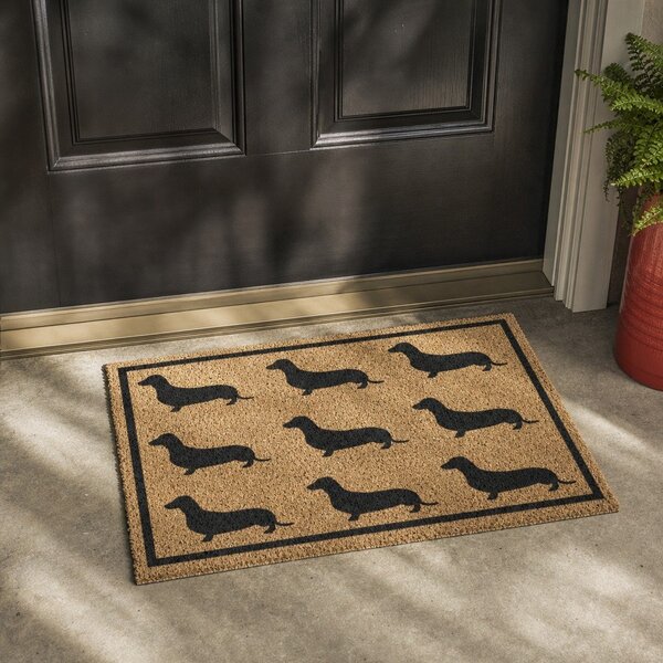 Wycieraczka z włókna kokosowego 40x60 cm Dachshund – Artsy Doormats