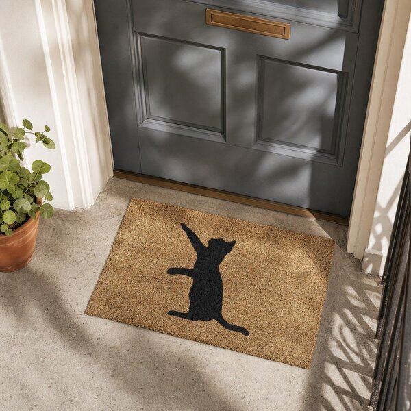 Wycieraczka z włókna kokosowego 40x60 cm Cat – Artsy Doormats