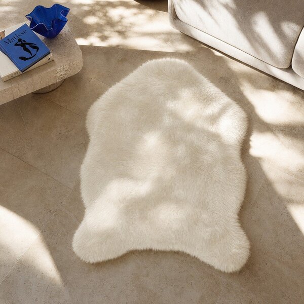 Beżowa sztuczna skóra Tiseco Home Studio Sheepskin, 80x150 cm