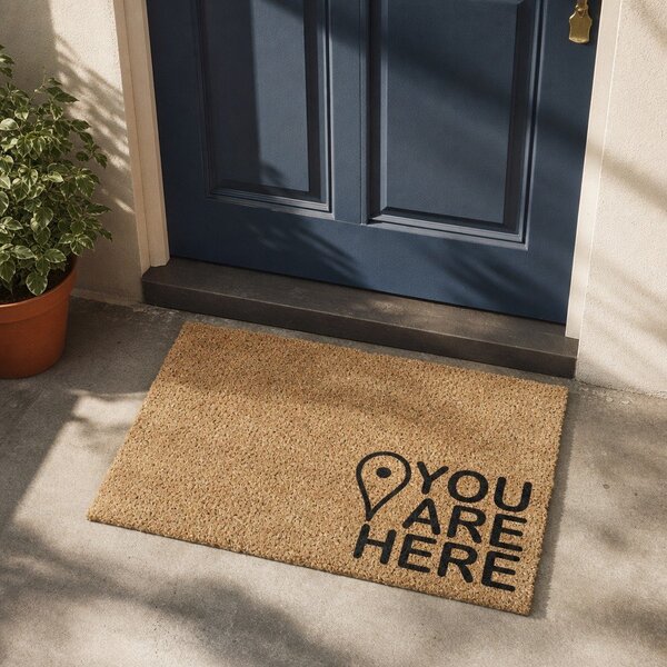 Wycieraczka z włókna kokosowego 40x60 cm You Are Here – Artsy Doormats