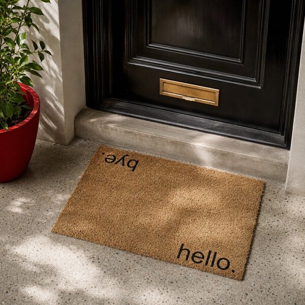 Wycieraczka z włókna kokosowego 40x60 cm Hello, Bye – Artsy Doormats