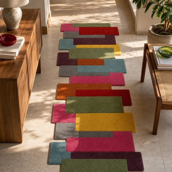 Kolorowy wełniany chodnik Flair Rugs Collage, 60x230 cm