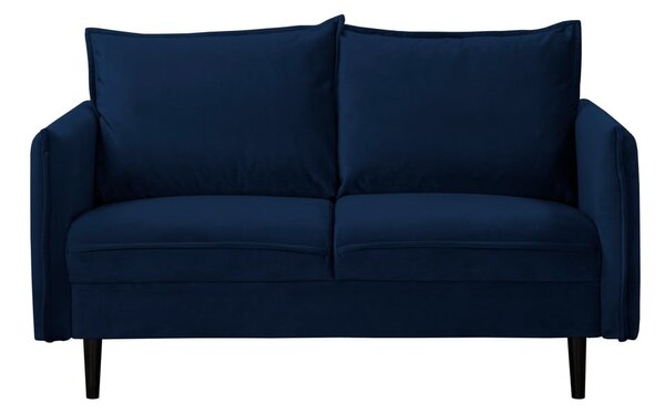 Ciemnoniebieska aksamitna sofa 138 cm Juli – Ropez