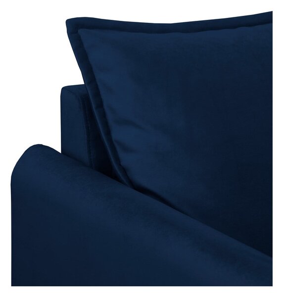 Ciemnoniebieska aksamitna sofa 138 cm Juli – Ropez