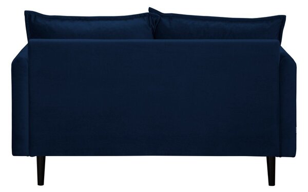 Ciemnoniebieska aksamitna sofa 138 cm Juli – Ropez