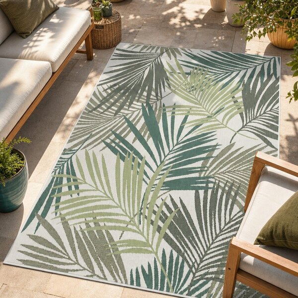 Zielony/beżowy dywan odpowiedni na zewnątrz 120x170 cm Vai – NORTHRUGS