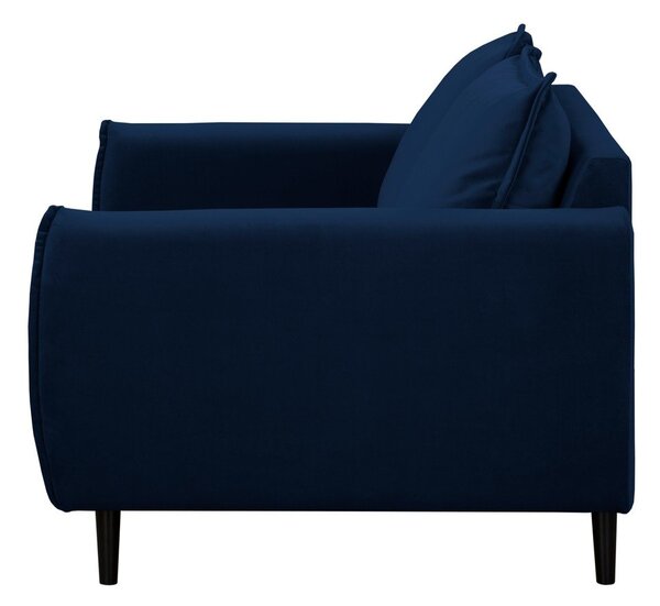 Ciemnoniebieska aksamitna sofa 138 cm Juli – Ropez