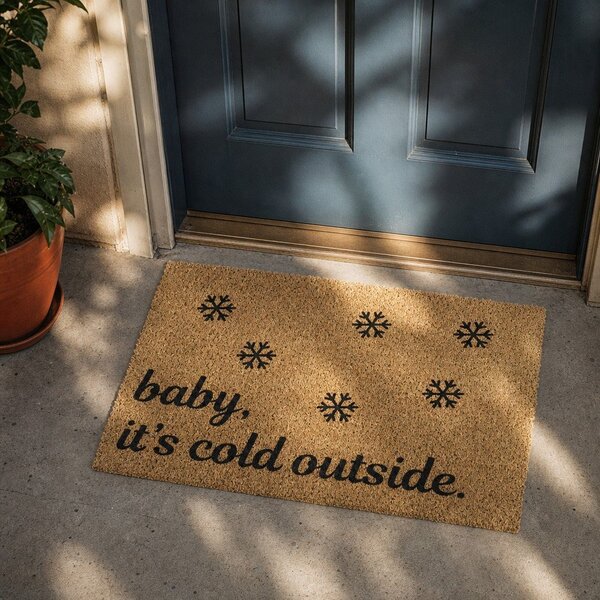 Wycieraczka ze świątecznym motywem z włókna kokosowego 40x60 cm Baby It's Cold Outside – Artsy Doormats