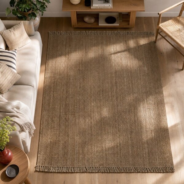 Brązowy dywan z juty Flair Rugs Jute, 120x170 cm