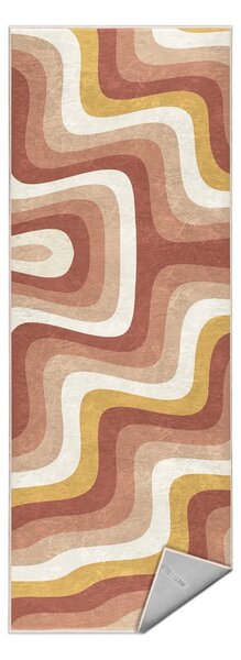 Żółto-szaroróżowy chodnik odpowiedni do prania 60x230 cm Creamy Strawberry Swirl – Mila Home