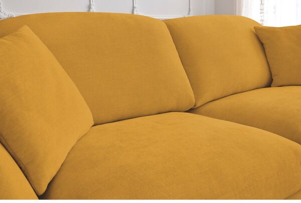 Żółta rozkładana sofa 235 cm Cezanne – Bobochic Paris