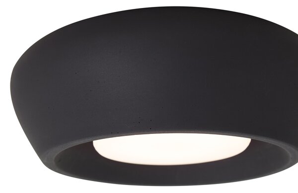 Nowoczesna Okrągła Czarna Lampa Sufitowa - Concerto