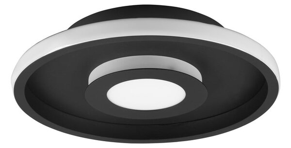 Metalowa lampa sufitowa LED w kolorze matowej czerni ø 30 cm Ascari – Trio