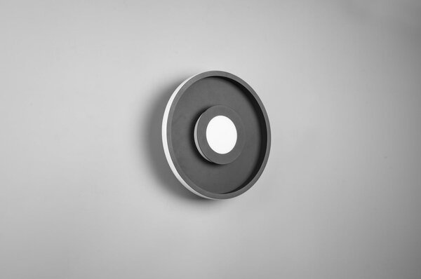 Metalowa lampa sufitowa LED w kolorze matowej czerni ø 30 cm Ascari – Trio