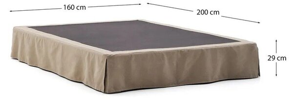 Białe tapicerowane łóżko dwuosobowe bez zagłówka 160x200 cm Jaira – Kave Home