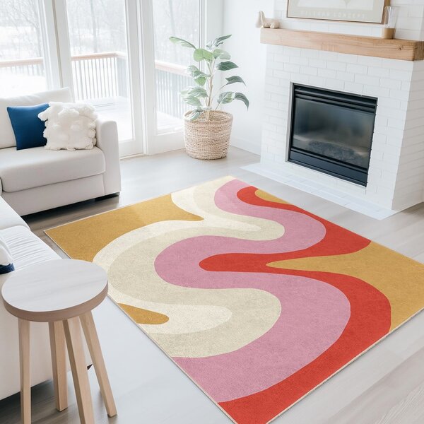 Żółto-różowy chodnik odpowiedni do prania 60x230 cm Raspberry Creamsicle – Mila Home