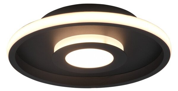 Metalowa lampa sufitowa LED w kolorze matowej czerni ø 30 cm Ascari – Trio