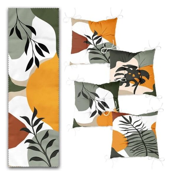 Zestaw poduszek na krzesła i bieżnika 5 szt. Illustrated Autumn – Mila Home