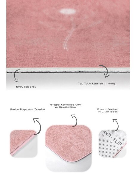 Różowe aksamitne dywaniki łazienkowe zestaw 2 szt. 60x100 cm – Mila Home