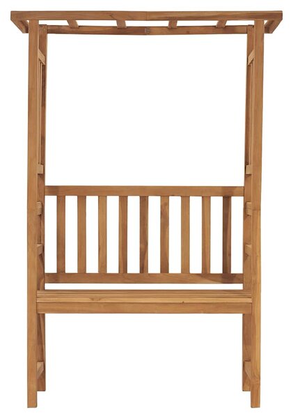 Ławka ogrodowa z pergolą, 115 cm, lite drewno tekowe