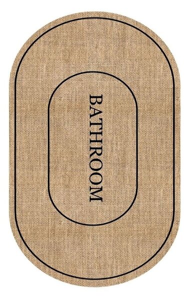 Brązowy dywanik łazienkowy 60x90 cm Jute Look – Mila Home