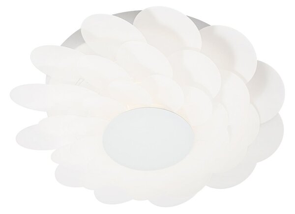 Lampa Ścienna Lucande, Bloem, ściemnialny, biały, salon, tworzywo sztuczne, nowoczesny