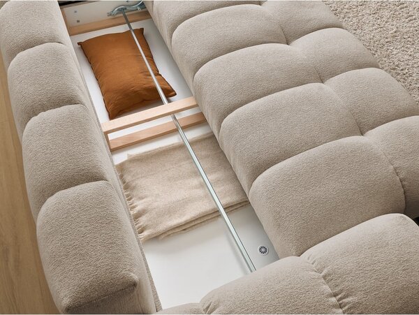 Szarobrązowa sofa z tkaniny szenilowej 278 cm Everest – Bobochic Paris