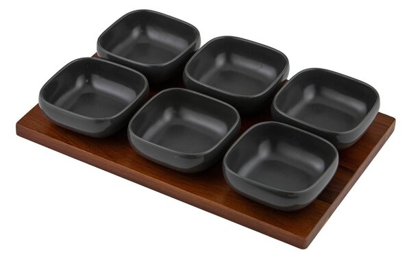 Antracytowy porcelanowy zestaw misek do serwowania 6 szt. Essentials – Ladelle