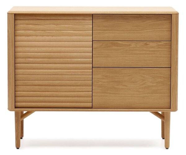 Niska komoda w dekorze dębu 105x86 cm Lenon – Kave Home