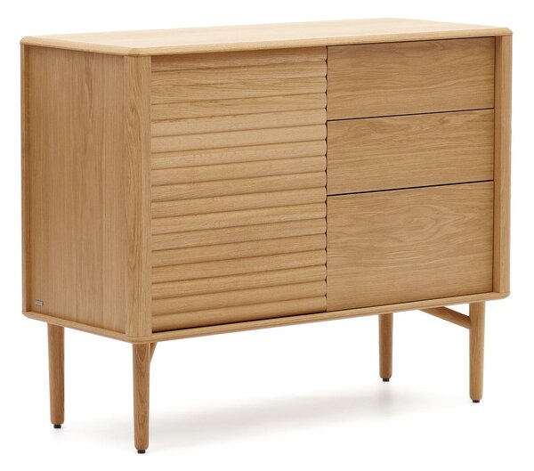 Niska komoda w dekorze dębu 105x86 cm Lenon – Kave Home