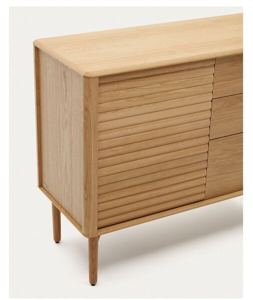 Niska komoda w dekorze dębu 105x86 cm Lenon – Kave Home