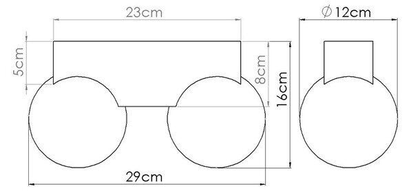 Biała/w naturalnym kolorze lampa sufitowa z litego drewna ze szklanym kloszem ø 12 cm Solum – Sollux