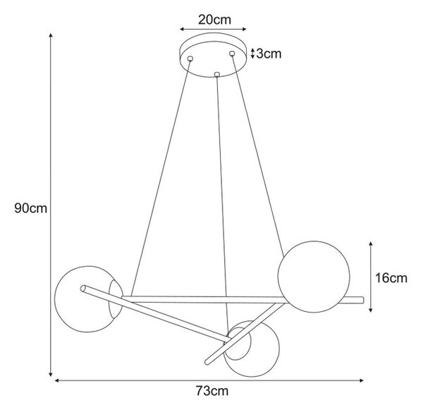 Nowoczesna lampa wisząca nad stół S856 N9-P06