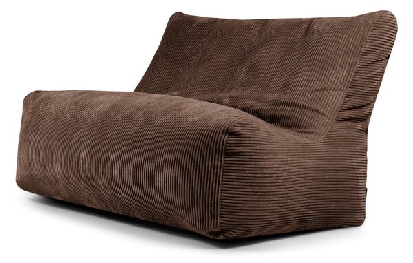 Ciemnobrązowy sztruksowy worek do siedzenia Sofa Seat Lounge – SLOWDOWN