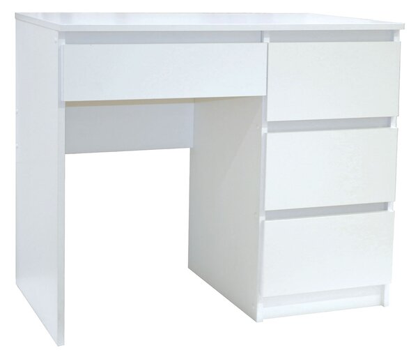 Białe biurko z szufladami dziecięce, młodzieżowe - Bako 3X