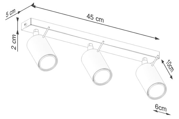 Zielona lampa punktowa 6x45 cm Etna – Sollux