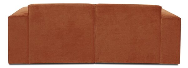 Pomarańczowa sztruksowa sofa modułowa Scandic Sting