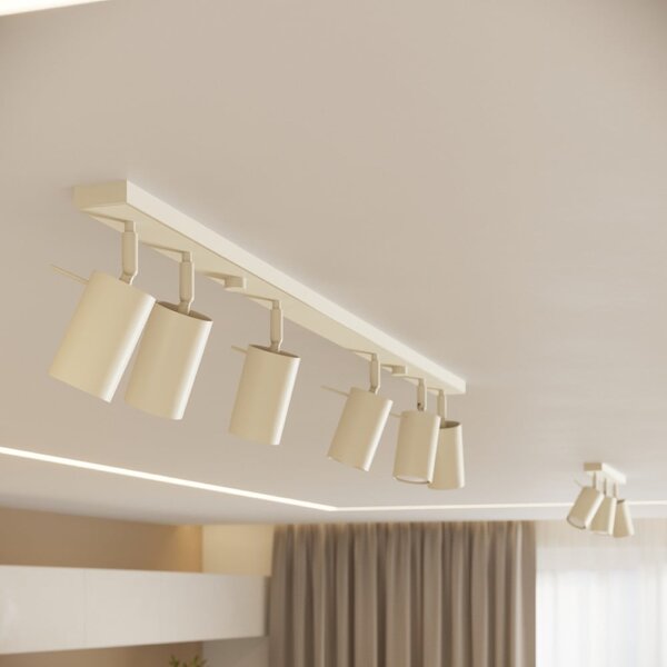 Kremowa lampa punktowa 6x81 cm Etna – Sollux