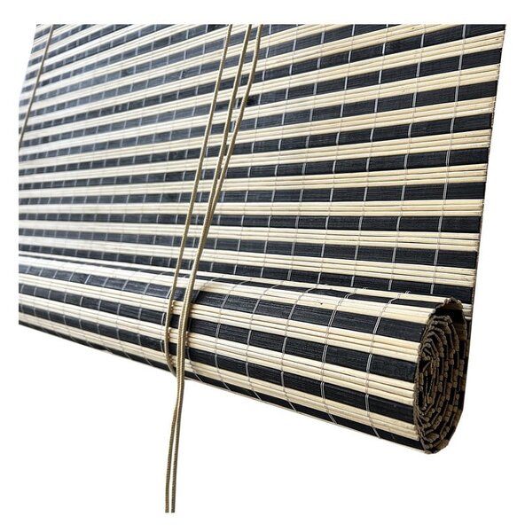Czarno-naturalna bambusowa roleta 150x160 cm Vela – Gardinia