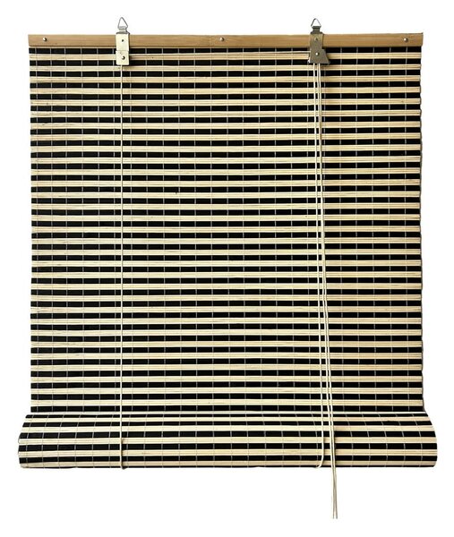 Czarno-naturalna bambusowa roleta 150x160 cm Vela – Gardinia