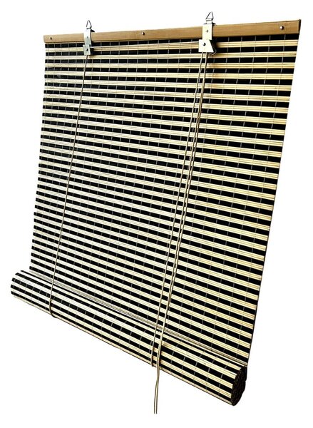 Czarno-naturalna bambusowa roleta 150x160 cm Vela – Gardinia