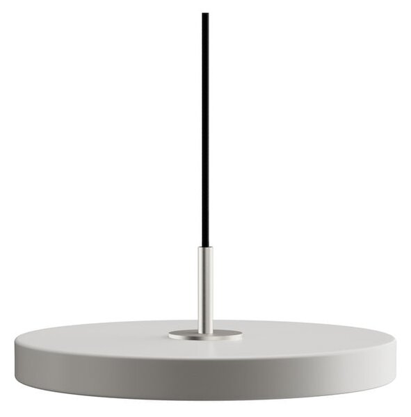 Jasnoszara lampa wisząca LED z metalowym kloszem ø 31 cm Asteria Mini – UMAGE