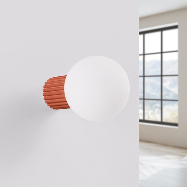 Pomarańczowy kinkiet ø 12 cm Orbital – Sollux