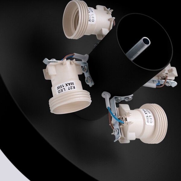 Czarna lampa sufitowa ø 30 cm Blacko – Sollux