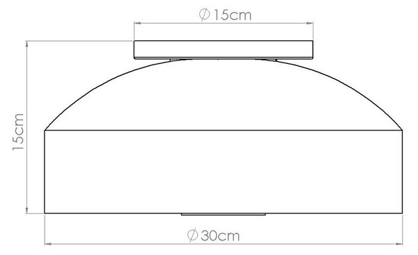 Czarna lampa sufitowa ø 30 cm Blacko – Sollux