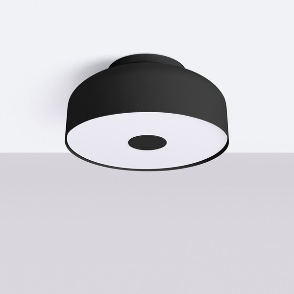Czarna lampa sufitowa ø 30 cm Blacko – Sollux
