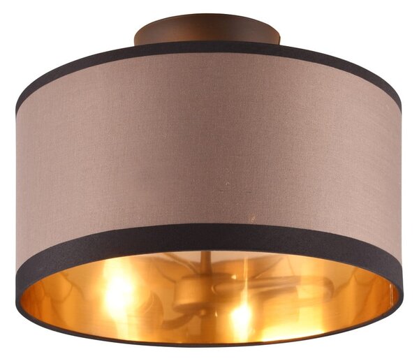 Czarno-brązowa lampa sufitowa ø 30 cm Davos – Reality