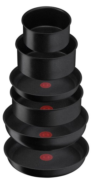 Zestaw garnków aluminiowych 7 szt. INGENIO Black stone L3998702 – Tefal