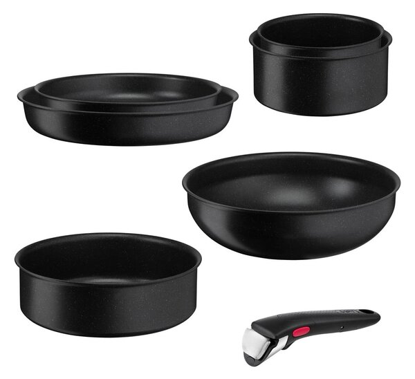 Zestaw garnków aluminiowych 7 szt. INGENIO Black stone L3998702 – Tefal